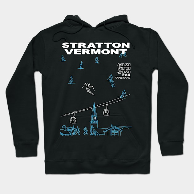 Ski Stratton Hoodie by lbergerdesign